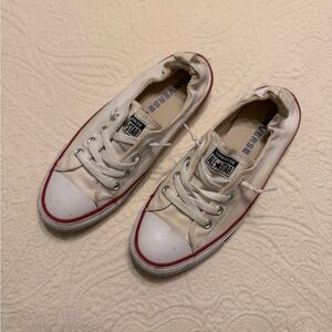 Converse All-Star White Chuck Taylor’s Canvas Sneakers, Women’s Low Cut, 8.5